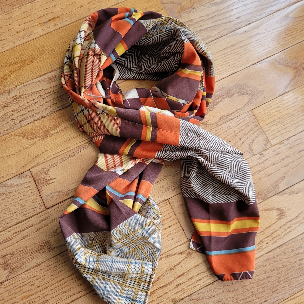 Neck Scarf  Argyle Plaid Multicolour Patterned